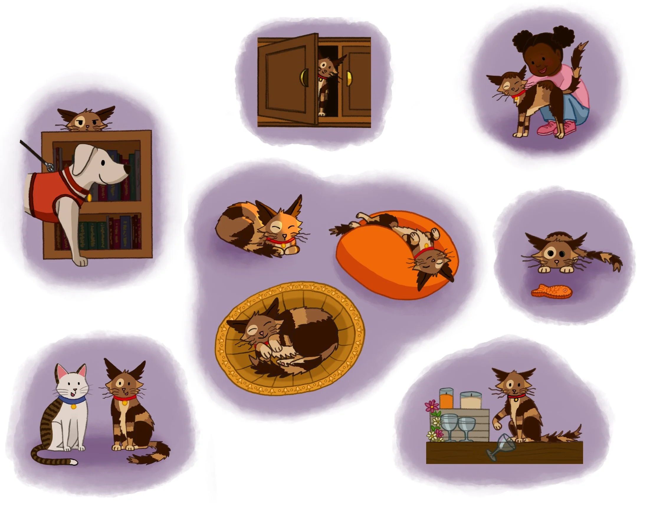 Children's book spot illustrations