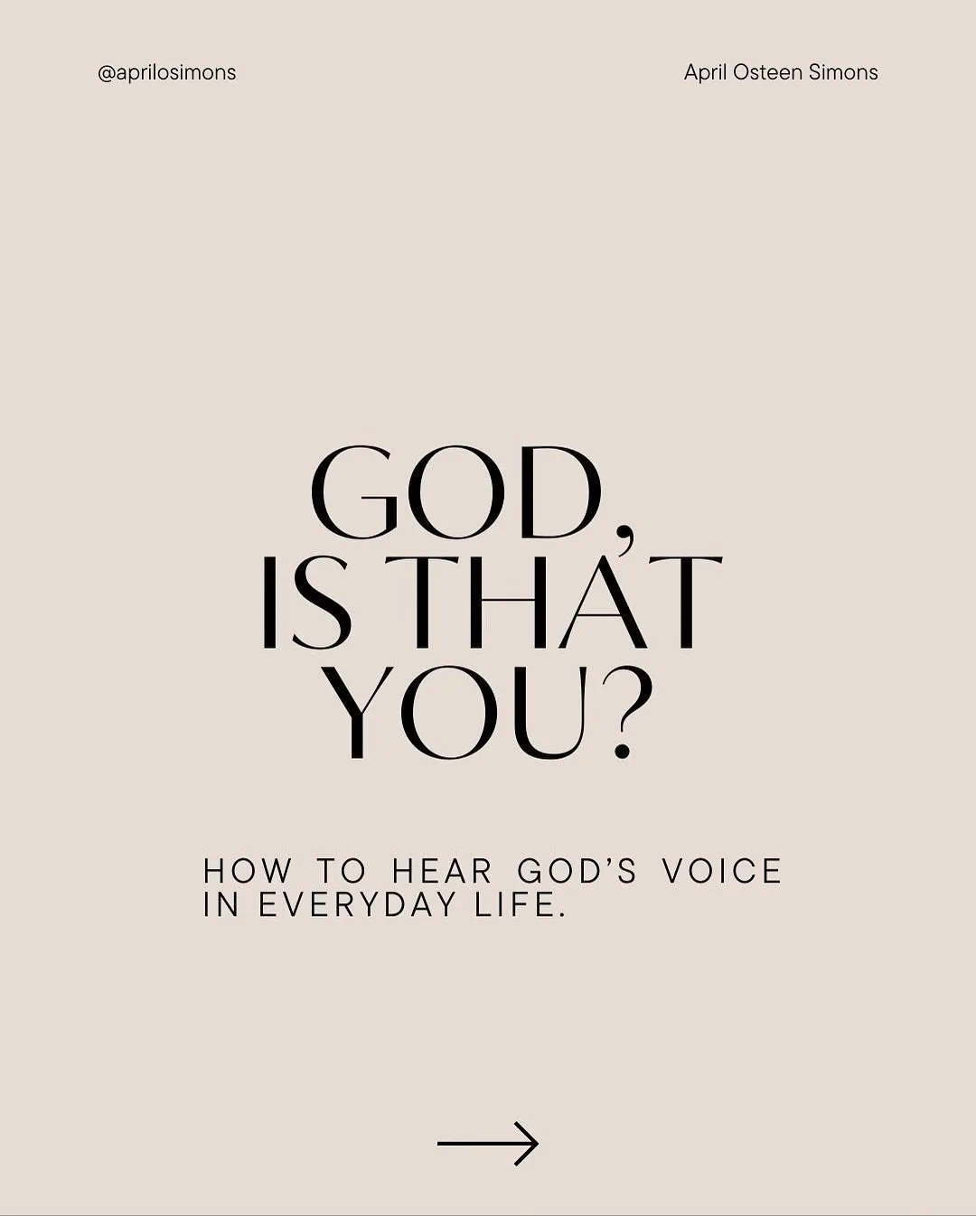 Some days it&rsquo;s hard to tell if it&rsquo;s God speaking or just our own thoughts. I&rsquo;ve been there. Life gets loud, and our minds get even louder.
But when we slow down a bit, He really does make His voice clear.

My new episode is up on Yo
