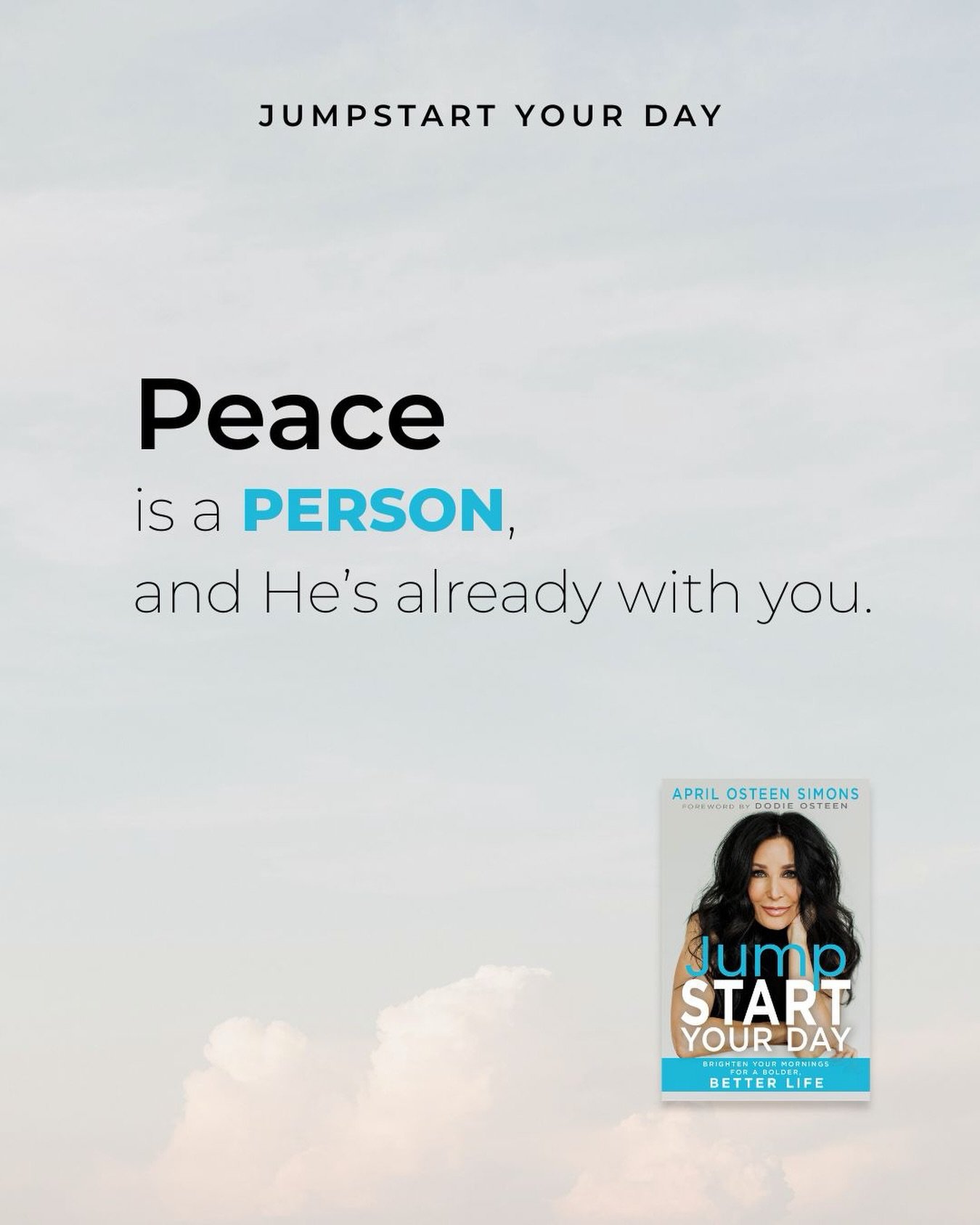 You don&rsquo;t have to find peace. You just have to remember Who&rsquo;s already with you.

Pre-order Jumpstart Your Day-link in bio.