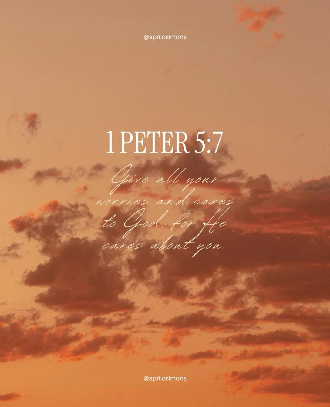Whatever is on your mind today, talk to God about it. If it matters to you, it matters to Him.