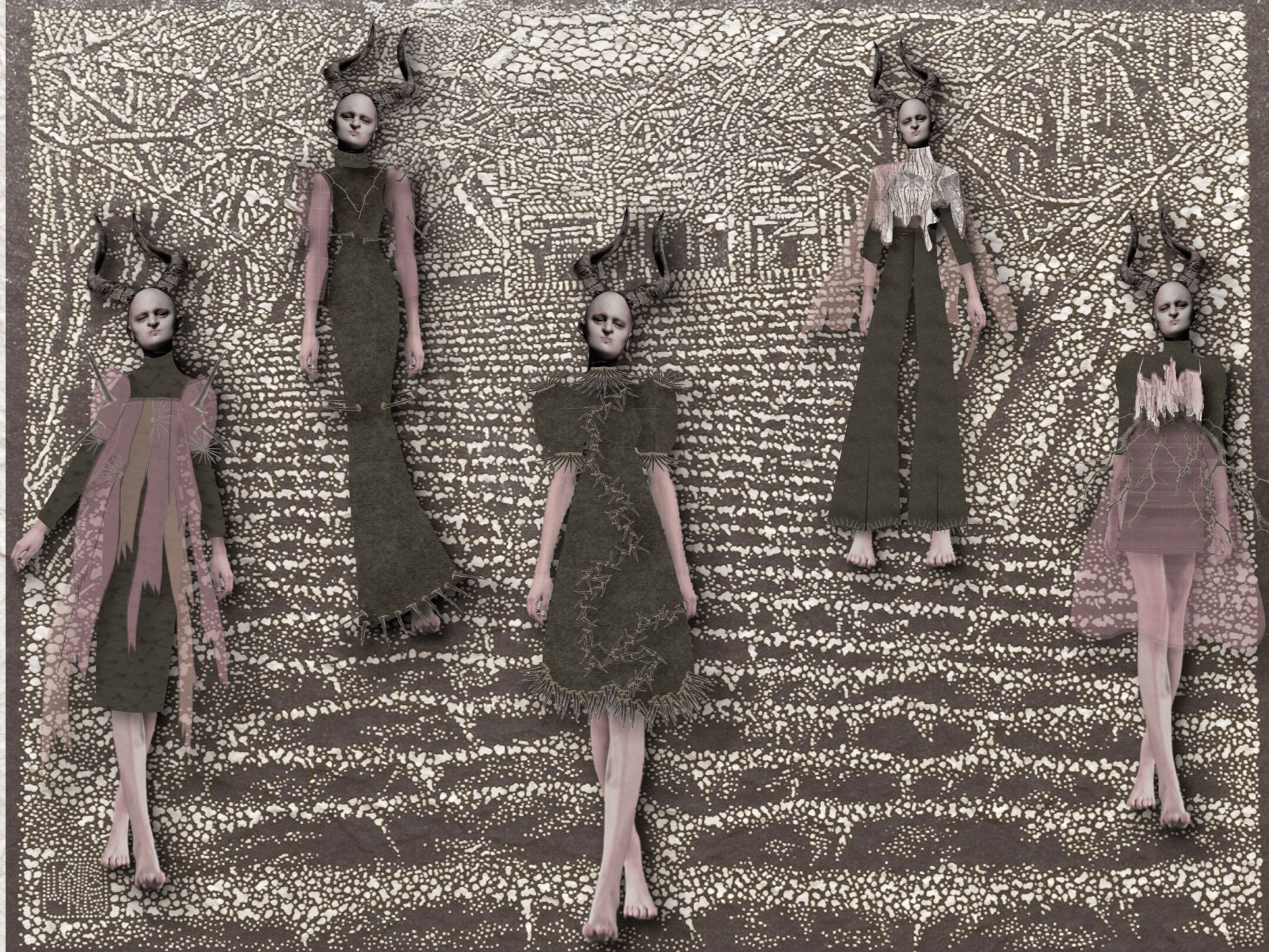 Illustrations of looks 4-8
