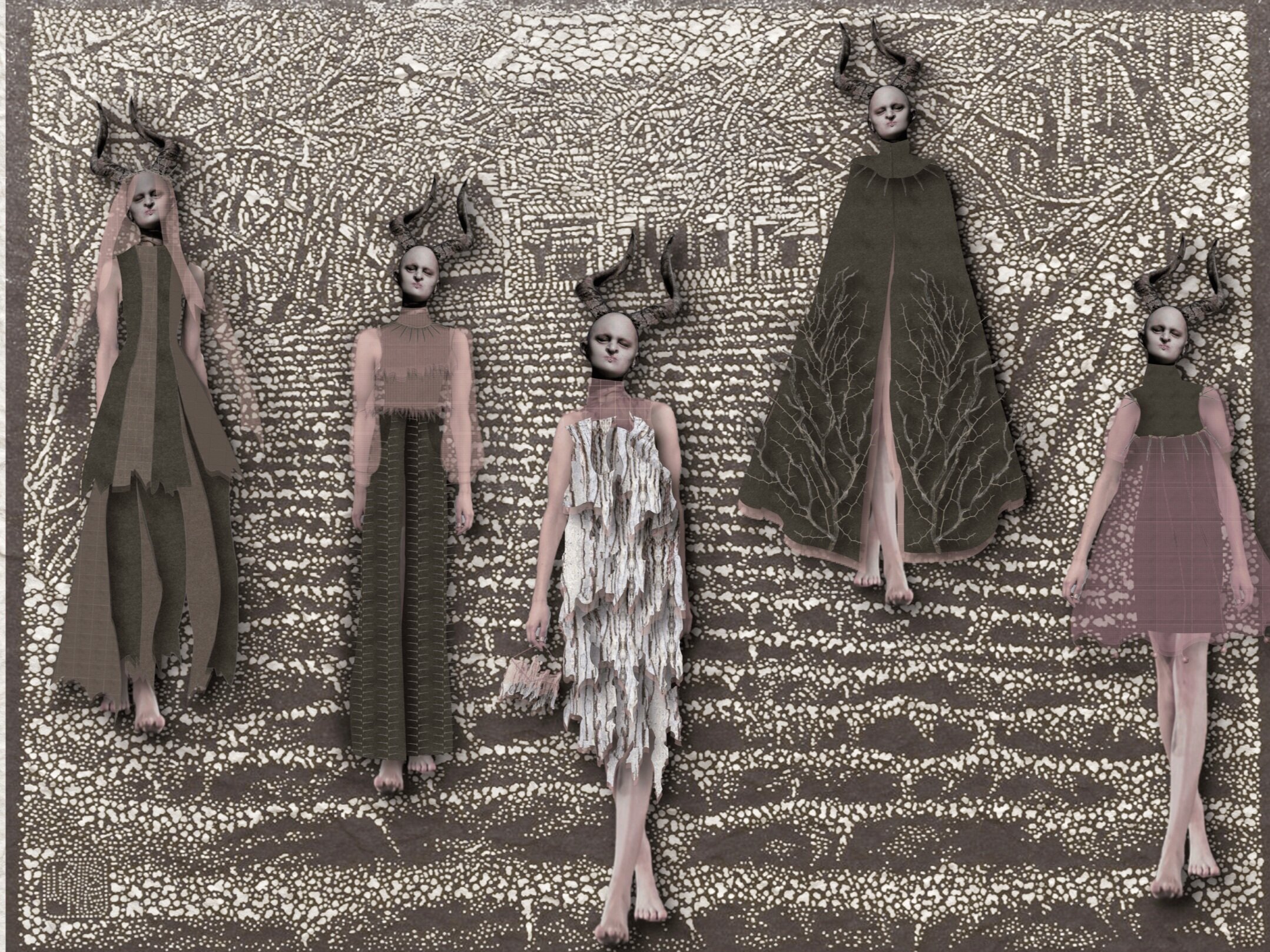 Illustrations of looks 9-13