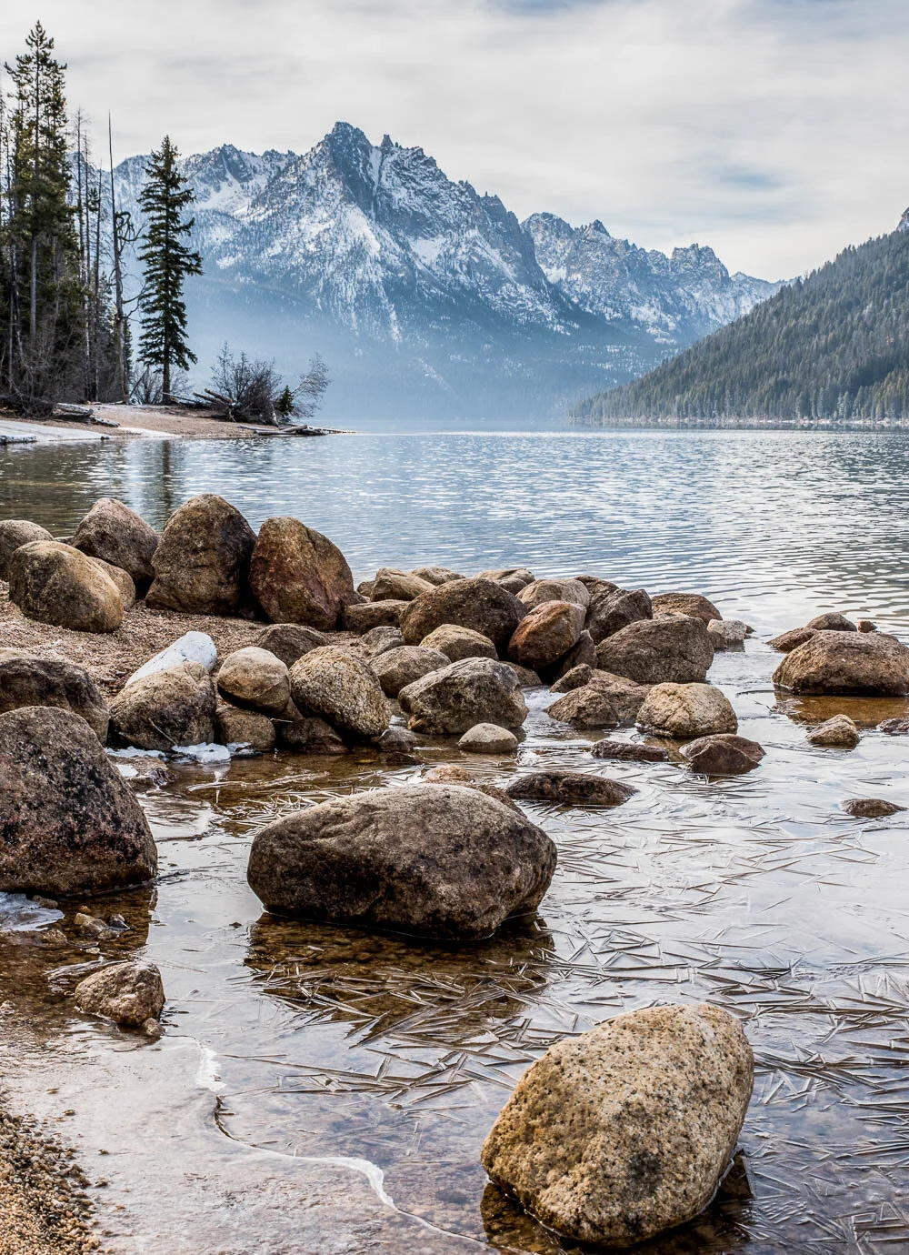 Redfish Lake frozen shore