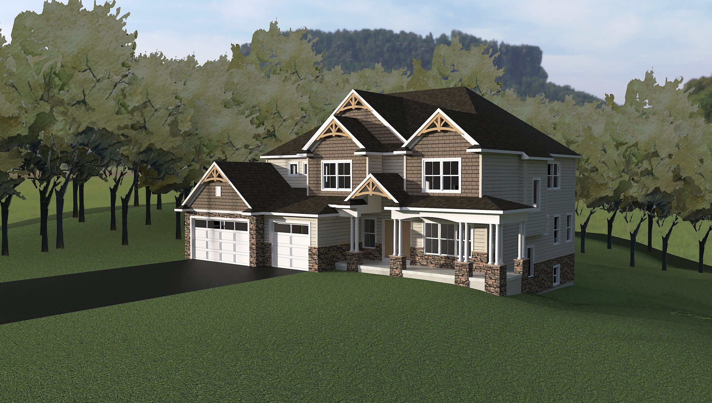 Custom Home Rendering