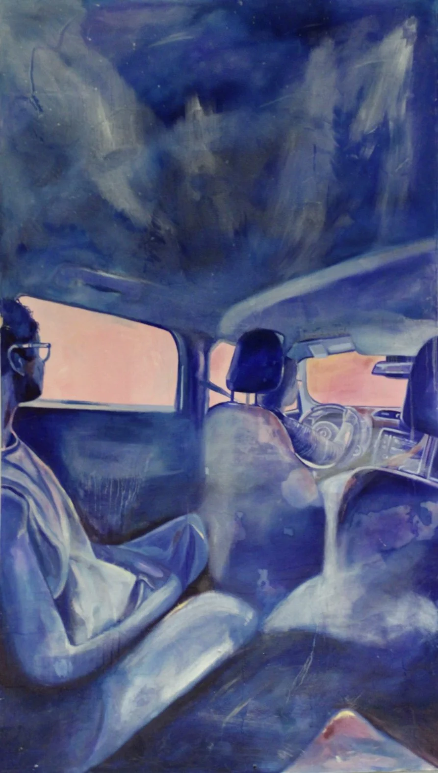 
When the Flood Comes, 2025
Oil on bending plywood 
60” x 18” x 6”
