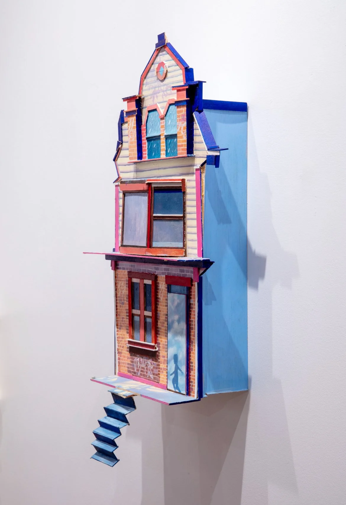 Portals, 2025 
Oil on hand built wood  
20” x 8” x 4” 
