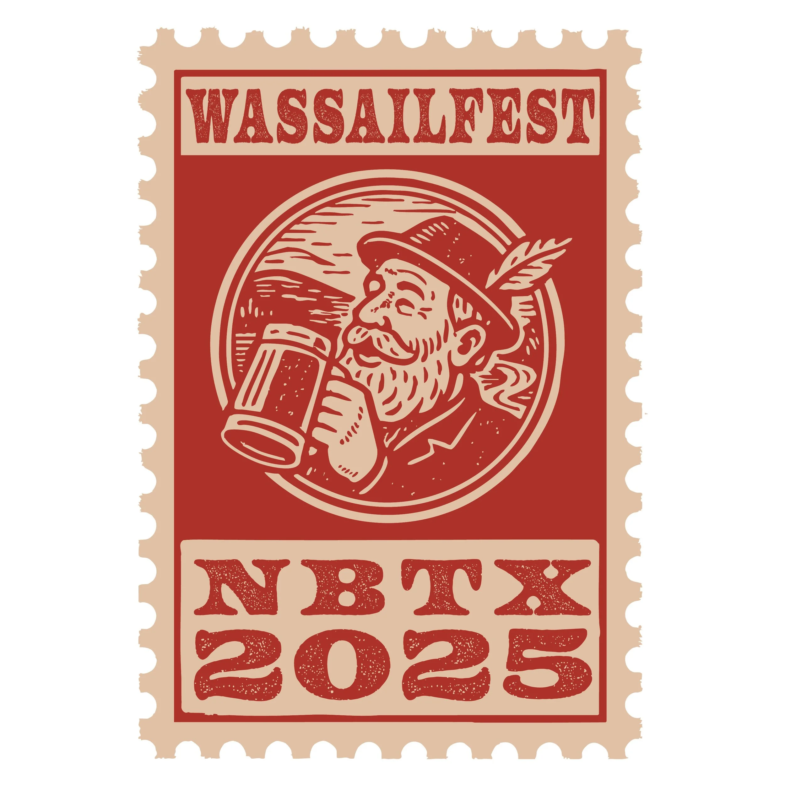 Illustrative design for annual Wassail Festival for the City of New Braunfels, Texas. (August 2025)