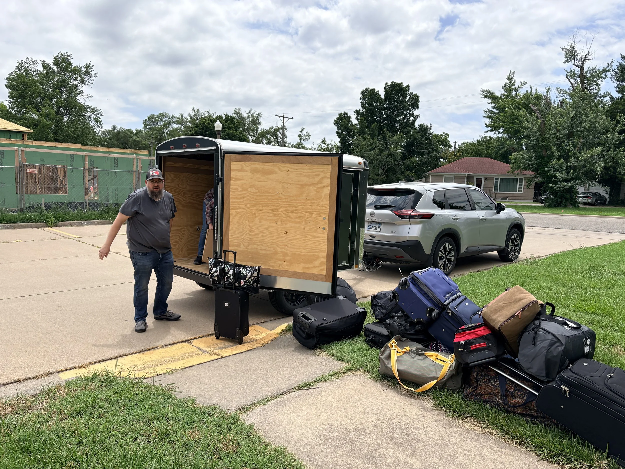 Jason Geesaman with HopeFostered and loading up their distributed donations