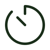 Icon of a clock showing approximately 10:10