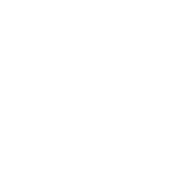 Simple white line drawing of a friendly cartoon face with glasses and a smiling expression on a black background.