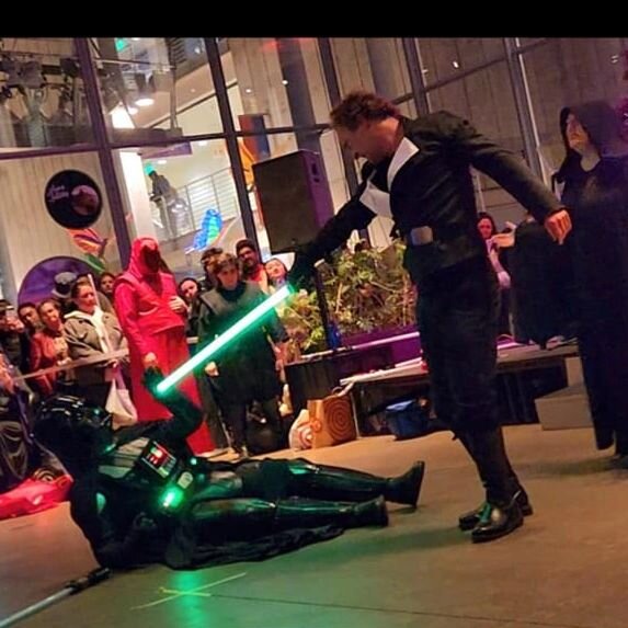 Classes throughout May in San Francisco! Info at luxsabercorps.com

Thanks @lilmissbeca for the photo!

#luxsabercorps #saberchoreography #starwars #lightsaber