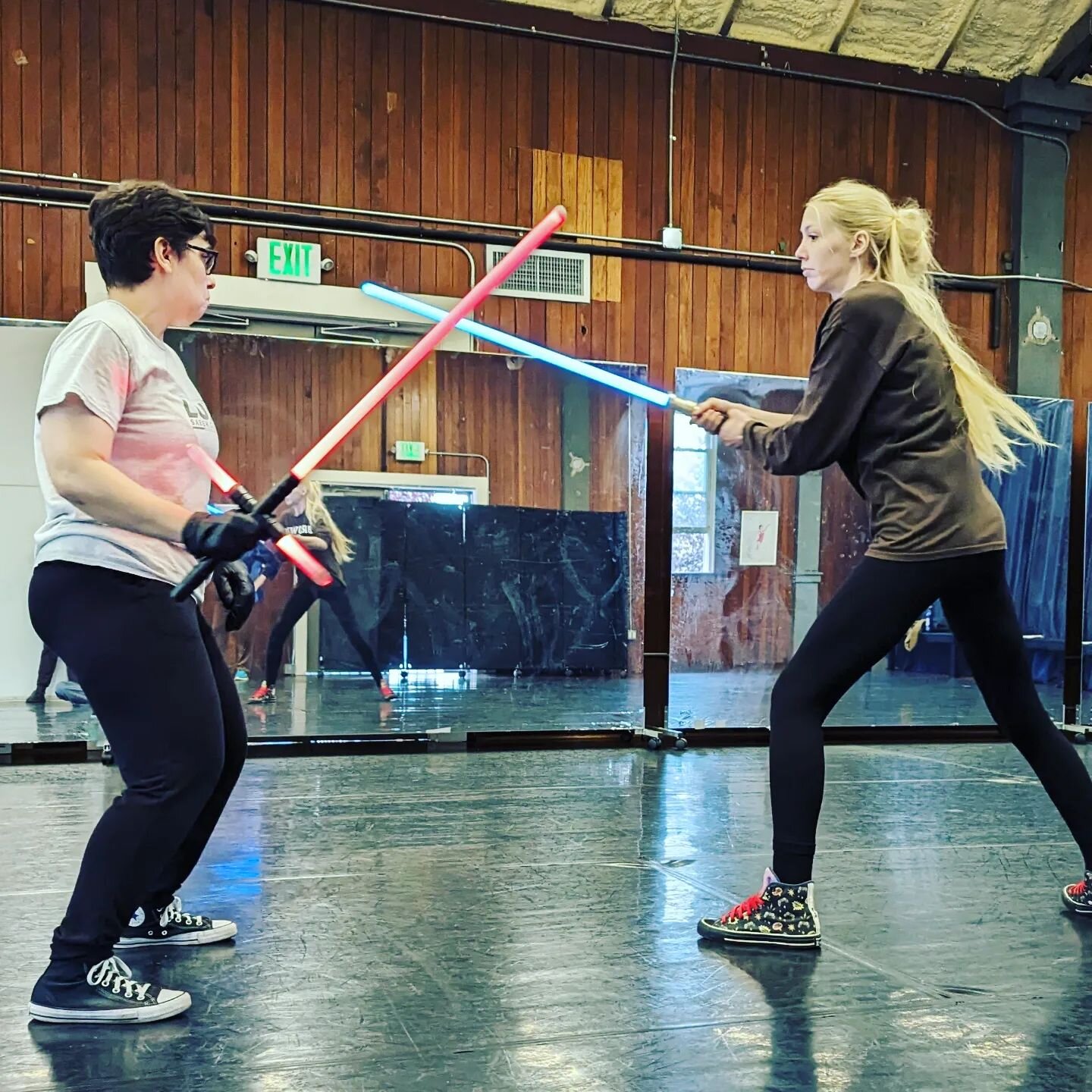 Back practicing in the studio! Classes through August. We would be honored if you would join us. Luxsabercorps.com

#luxsabercorps #saberchoreography #starwars #lightsaber