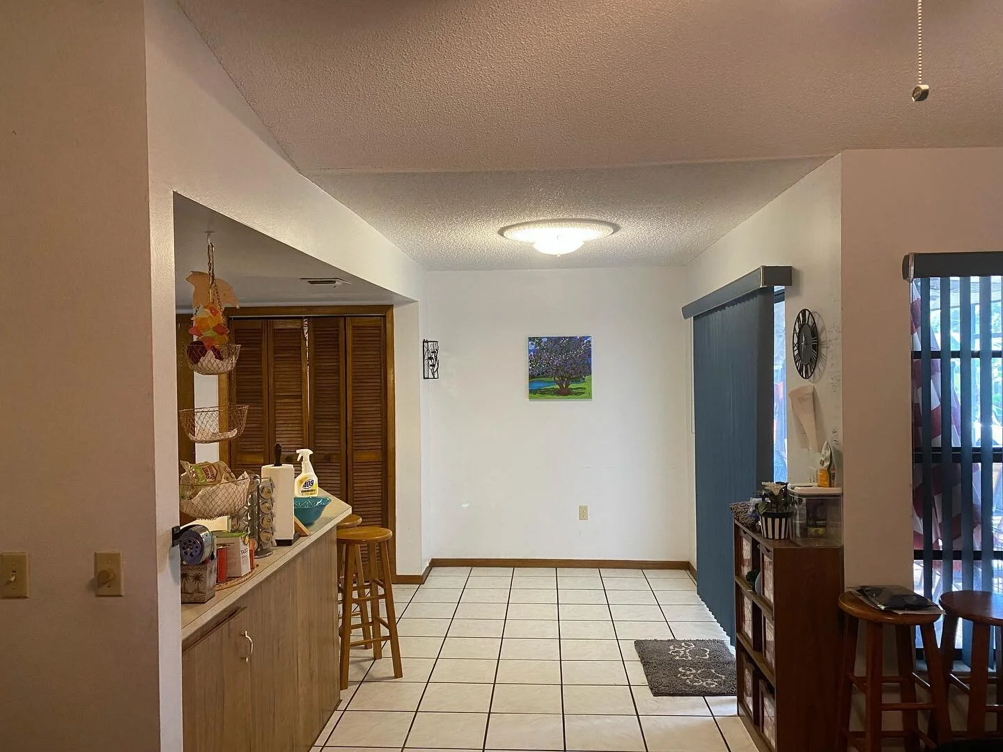Before and After drop ceiling gone brand new cabinets. #thehardisonedition
