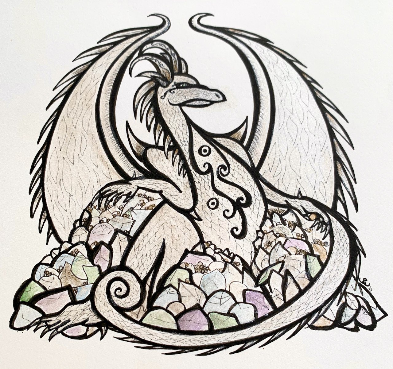 Sarah West artist dragon and gems.jpeg