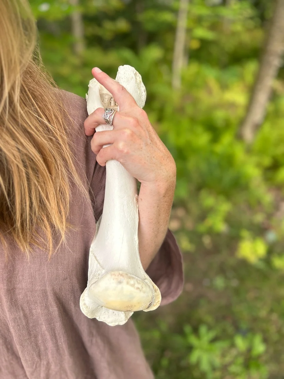 Sarah West artist elk leg bone.jpeg