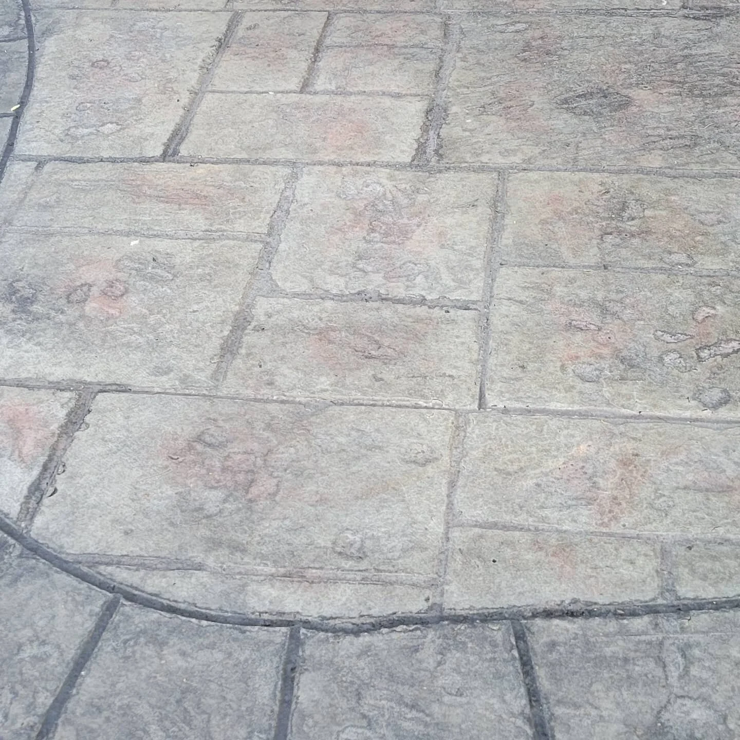 Stamped Dyed Concrete Pad