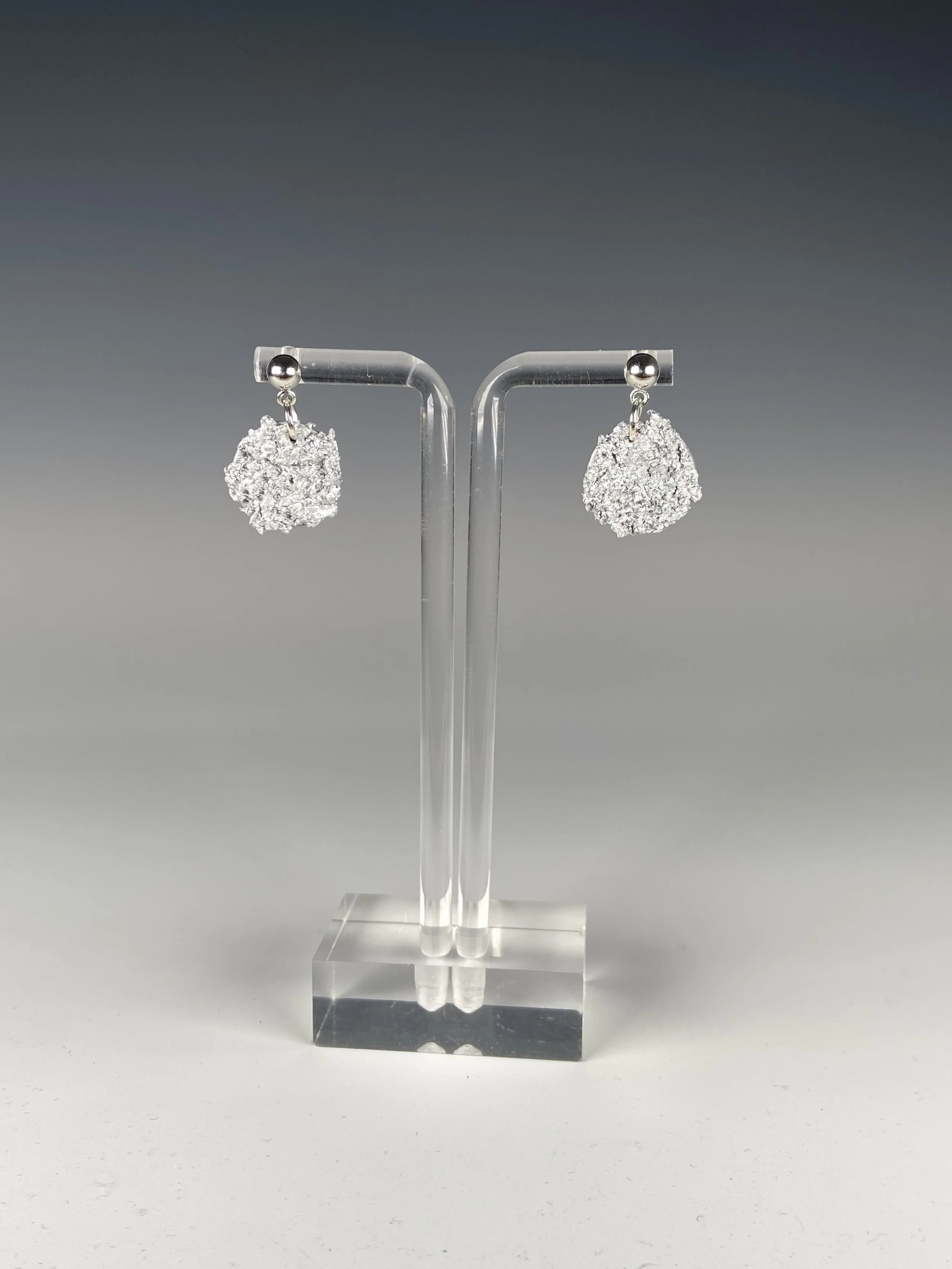 Silver Textured Drops