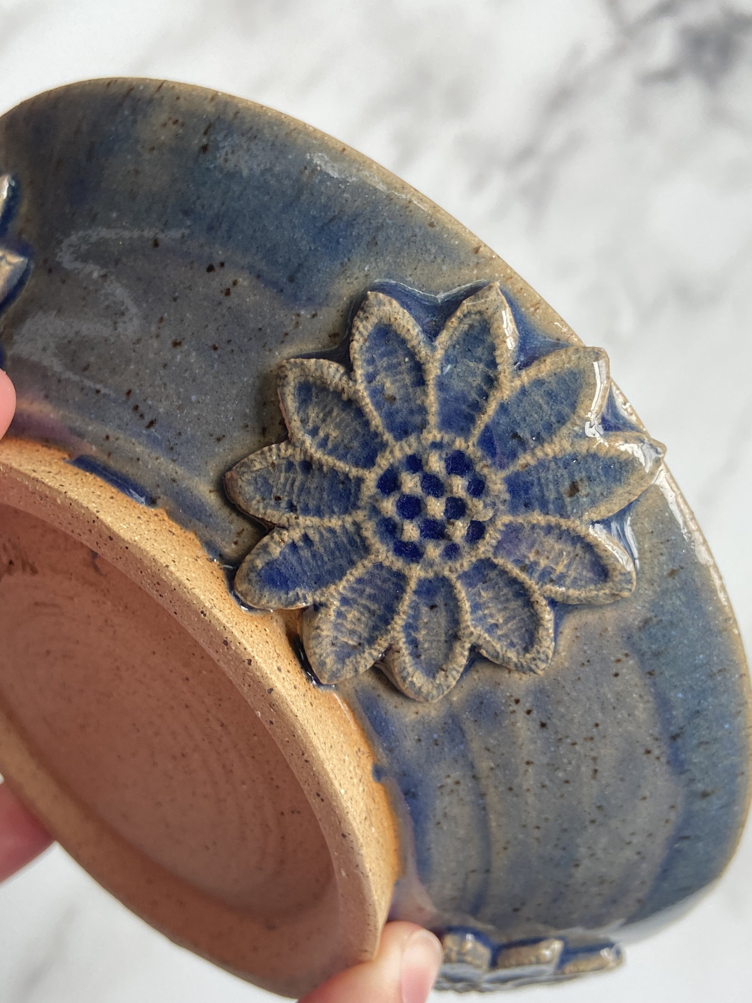 Denim Sunflower Bowl