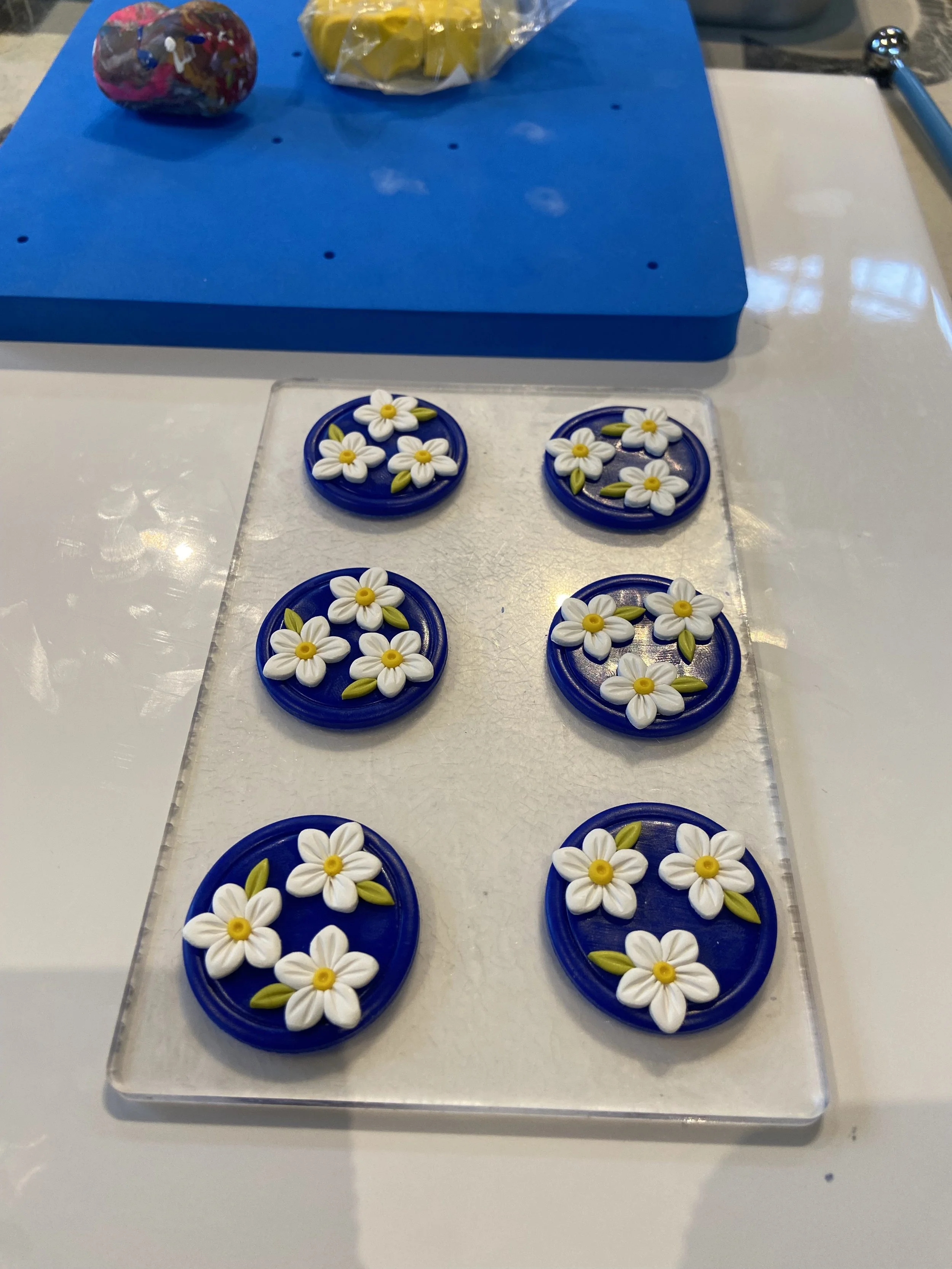 Flowers before baking
