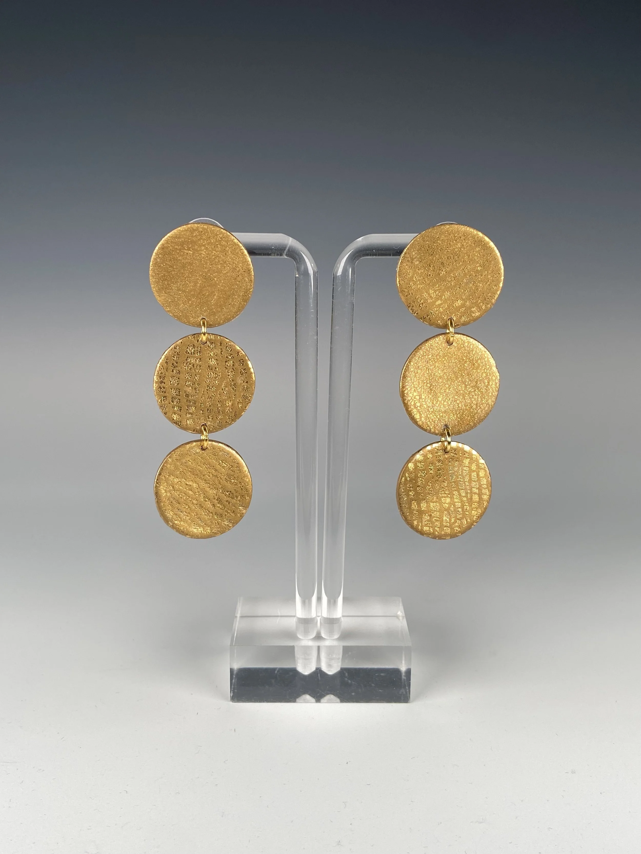 Gold Crackle Dangles