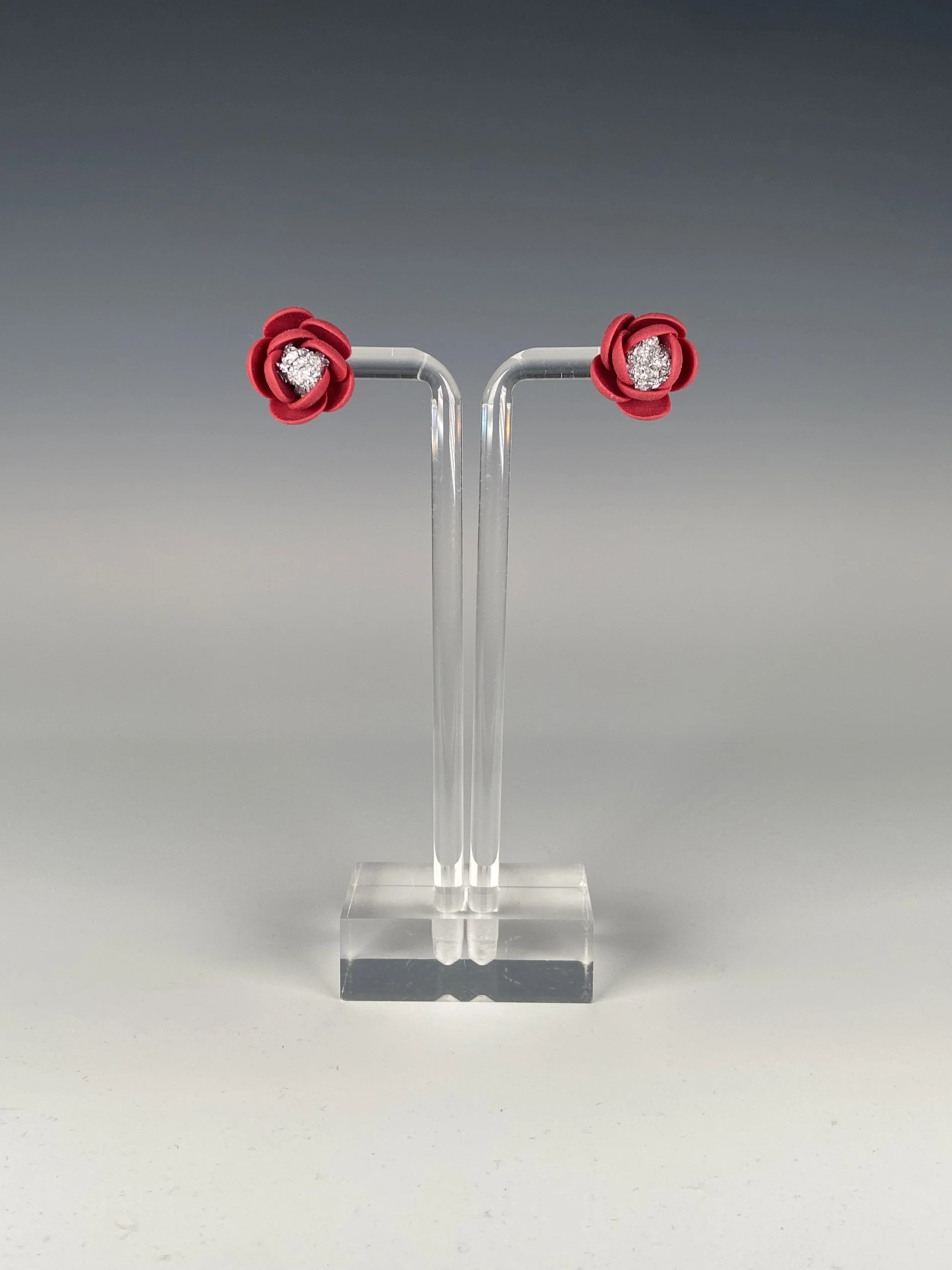 Sculpted Floral Studs (Multiple Colors)