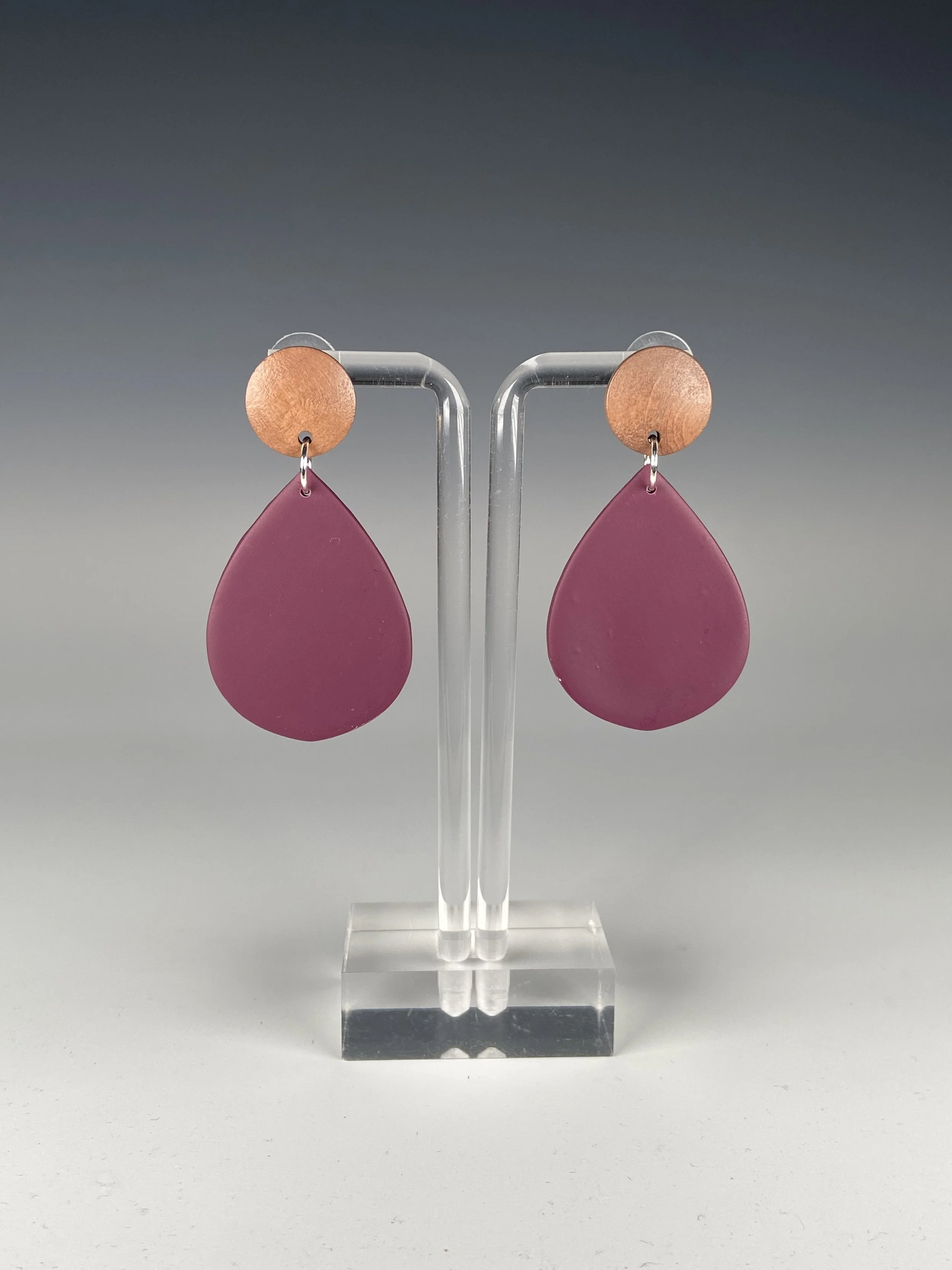 Solid Plum Dangles