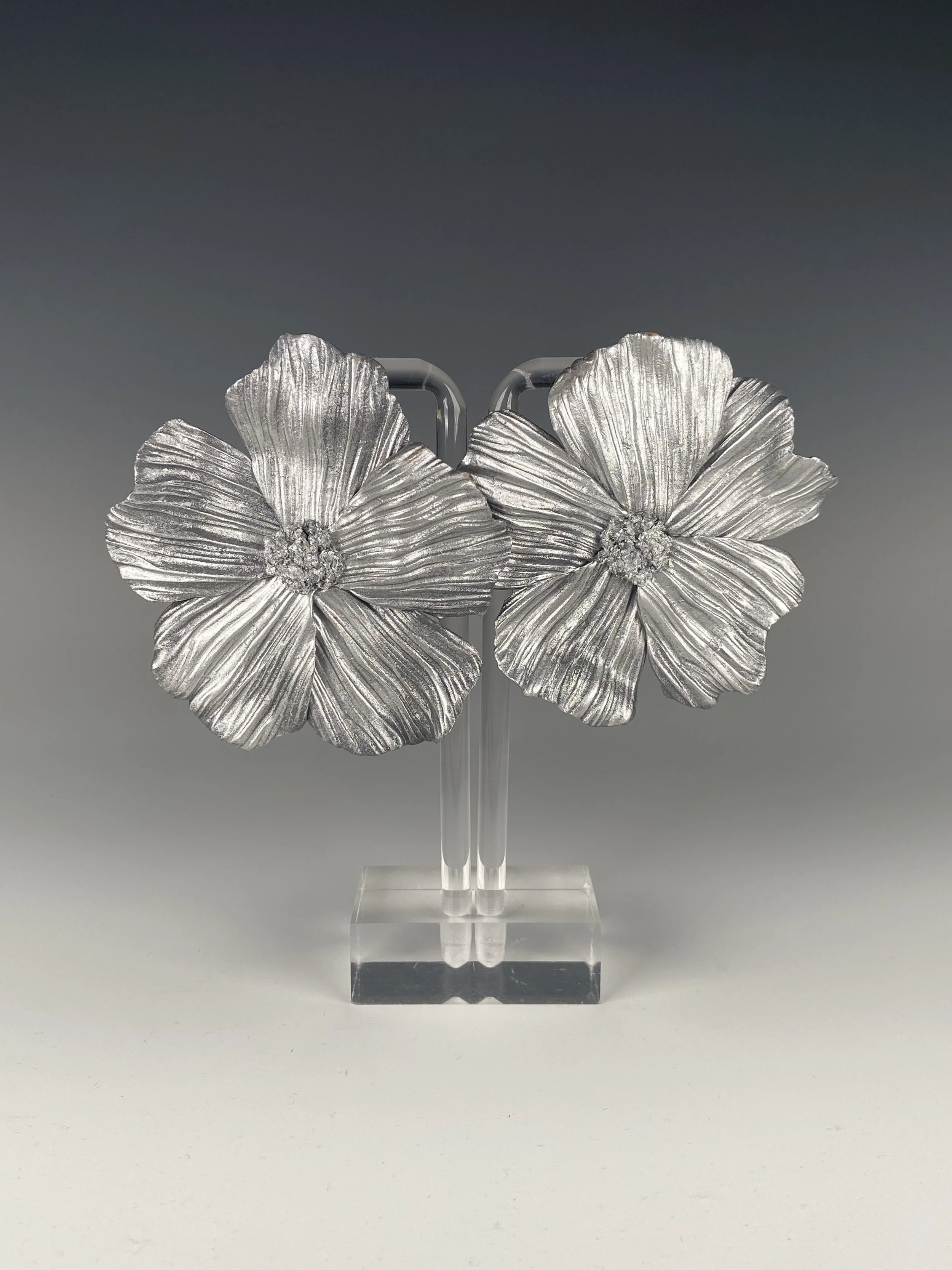 Sculpted Florals in Silver