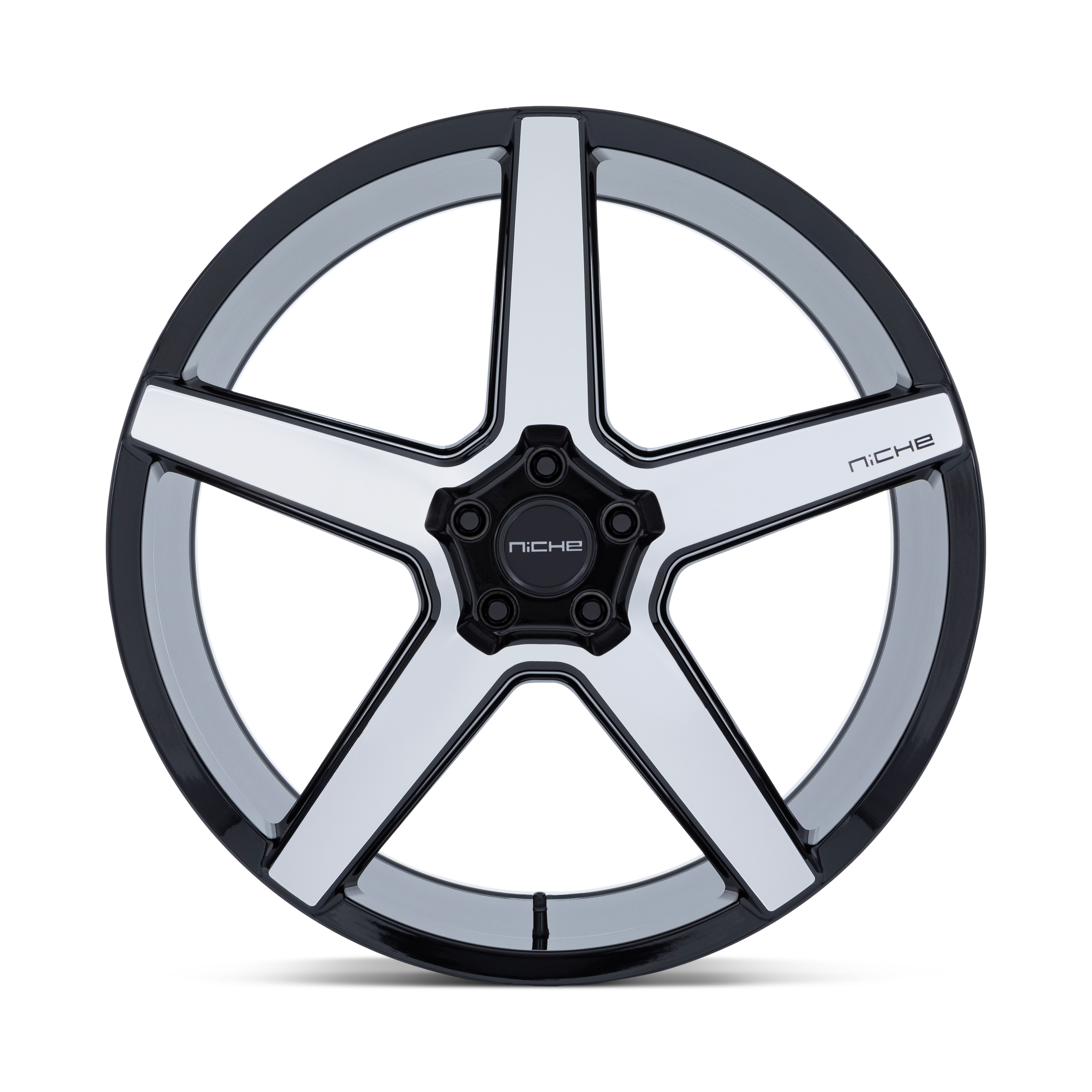 A camera drone with a circular body and a star-shaped frame in the center, with the brand name 'Niche' on the black central hub.