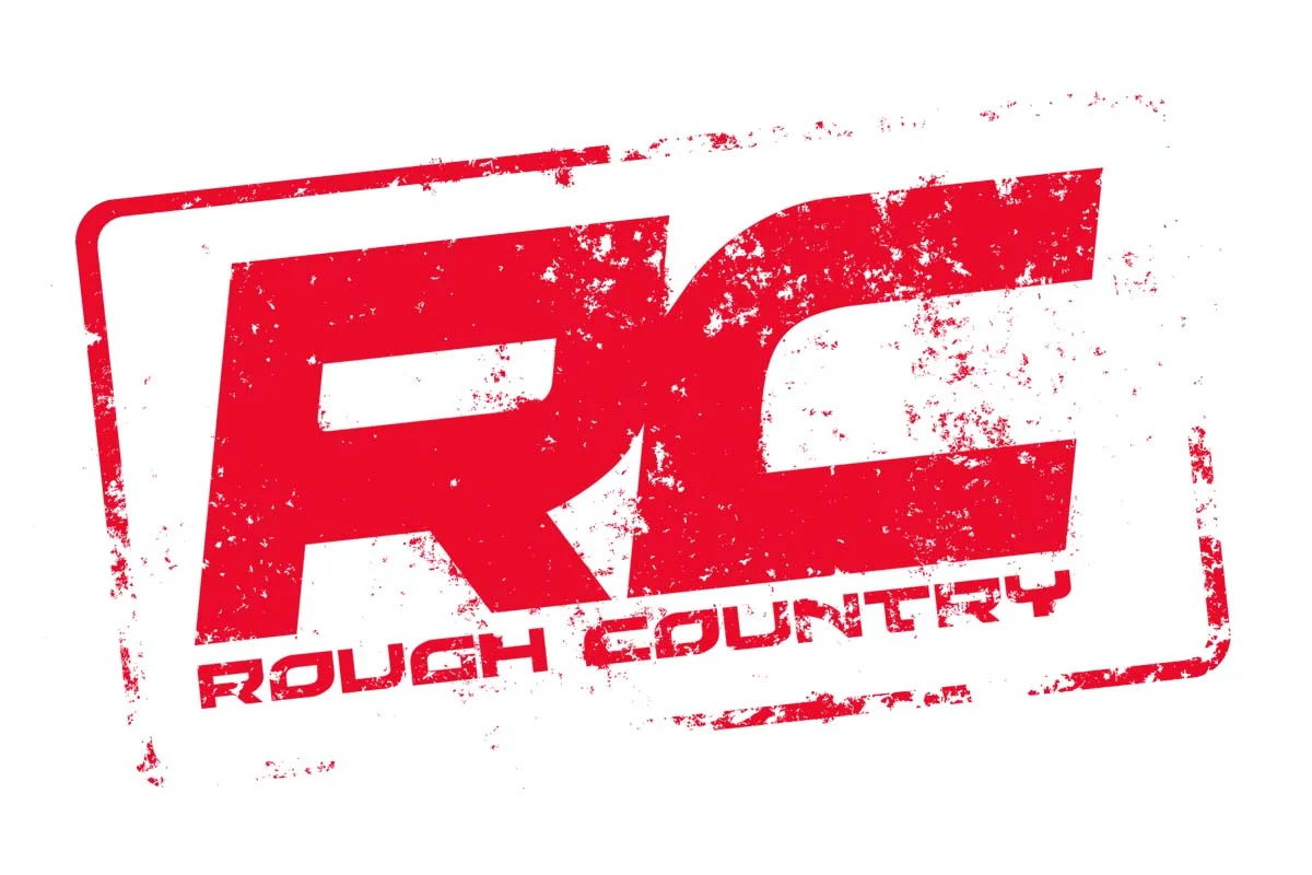 Red and white logo with the letters 'RC' and the words 'Rough County' underneath, in a distressed style.