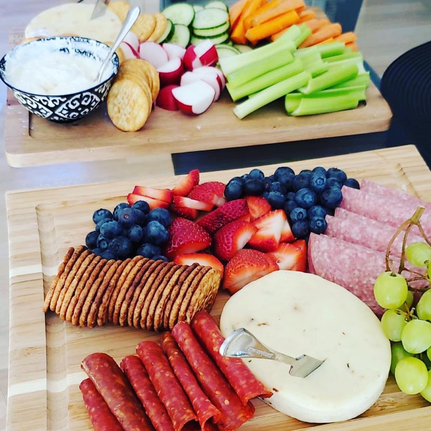 fruit and meat charcuterrie board