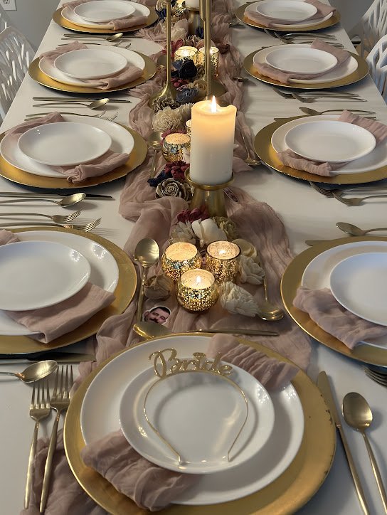 Brides tablescape