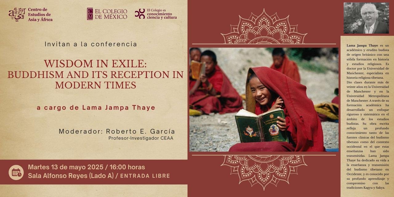 Conferencia pública: Wisdom in Exile: Buddhism and its Reception in Modern Times
