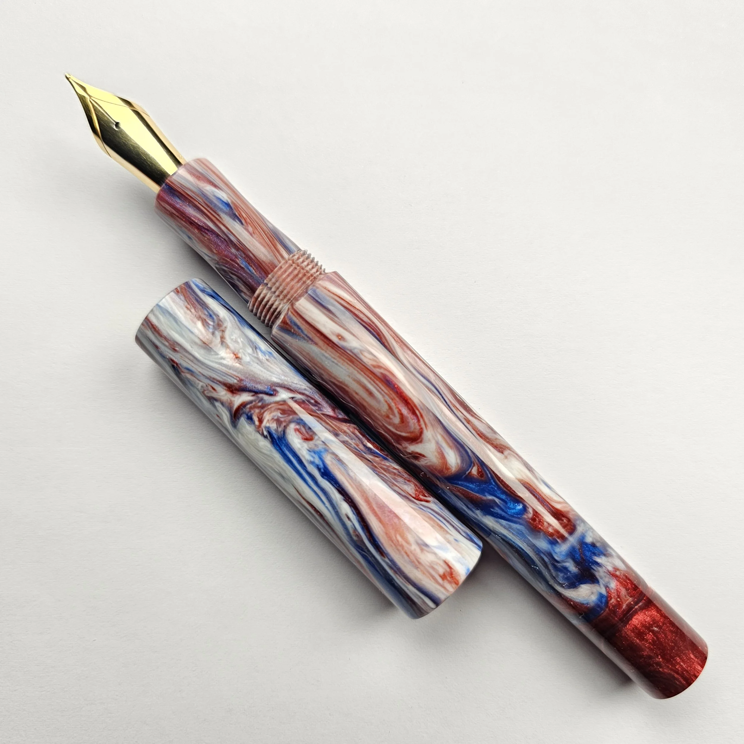 Just Turnings - Rusty Red Blue White