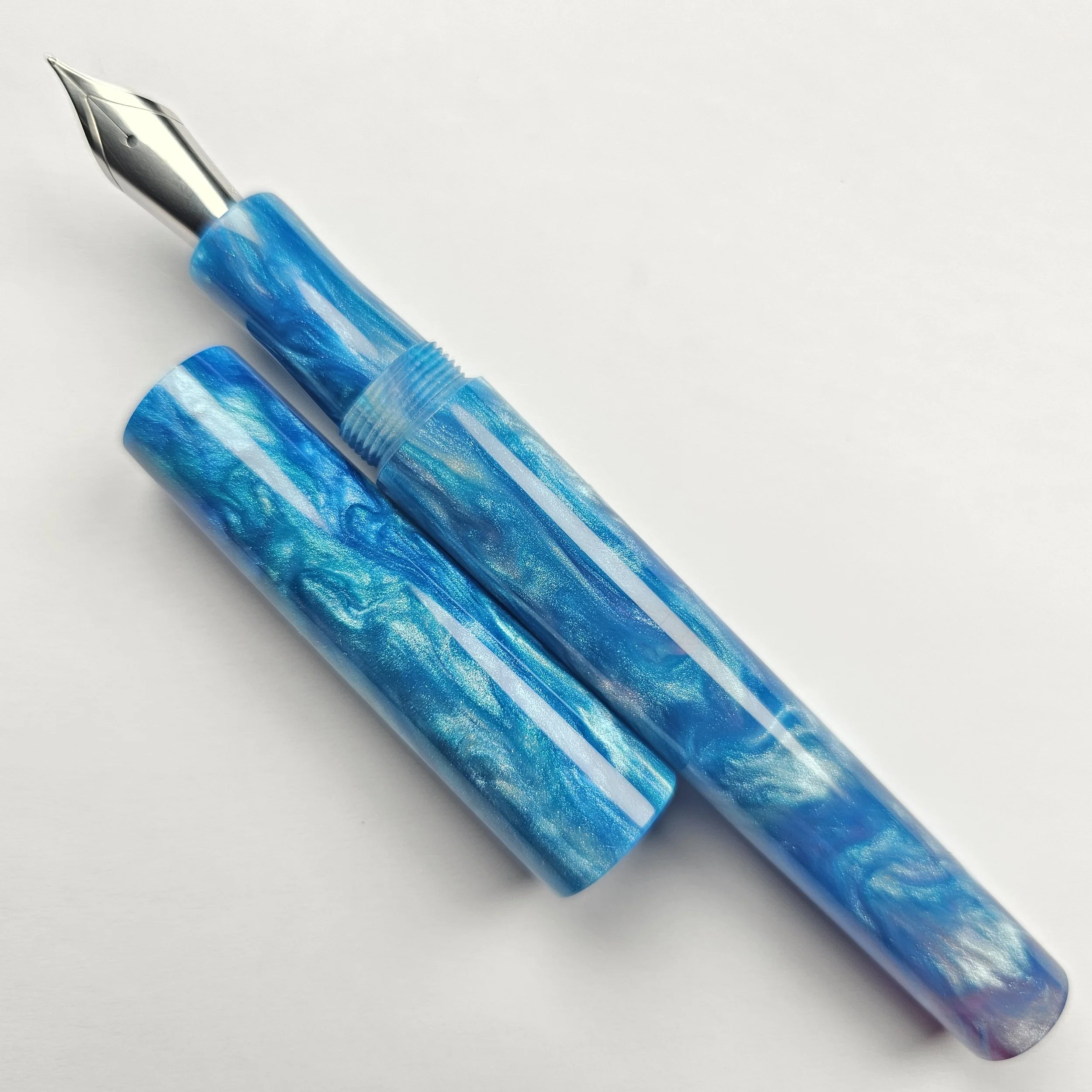 Just Turnings - Blues with hints of pink and translucency