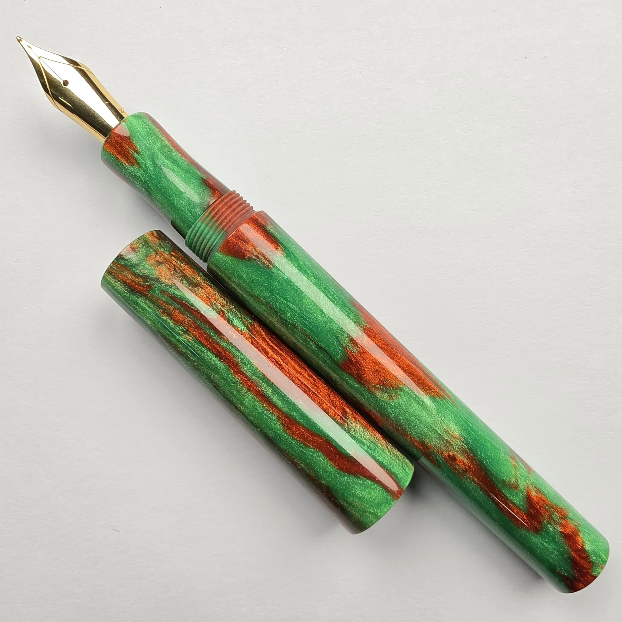 Just Turnings - Green and Copper