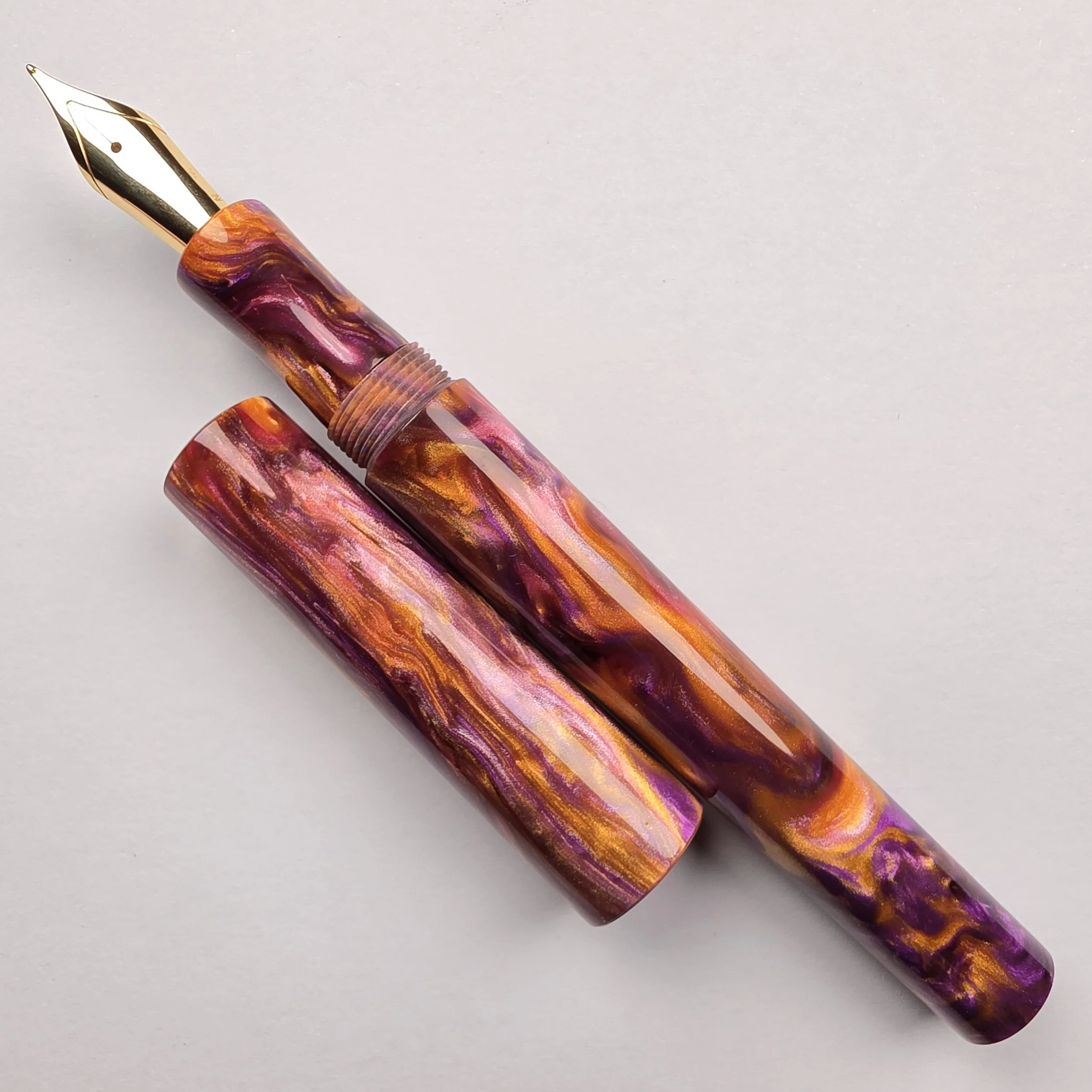 Just Turnings -Purple Gold and pinks