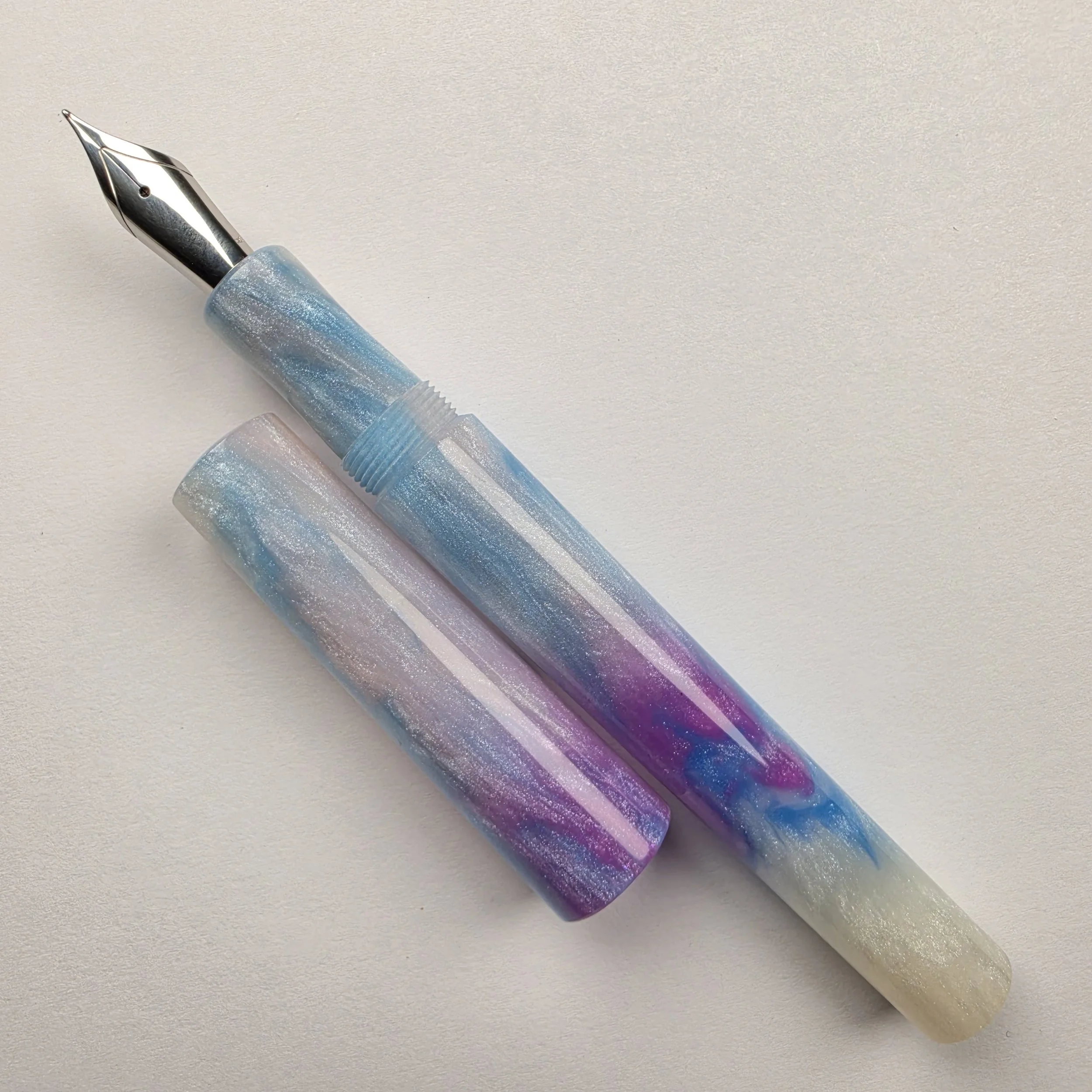 Just Turnings - Pearl White & Blue (UV)
