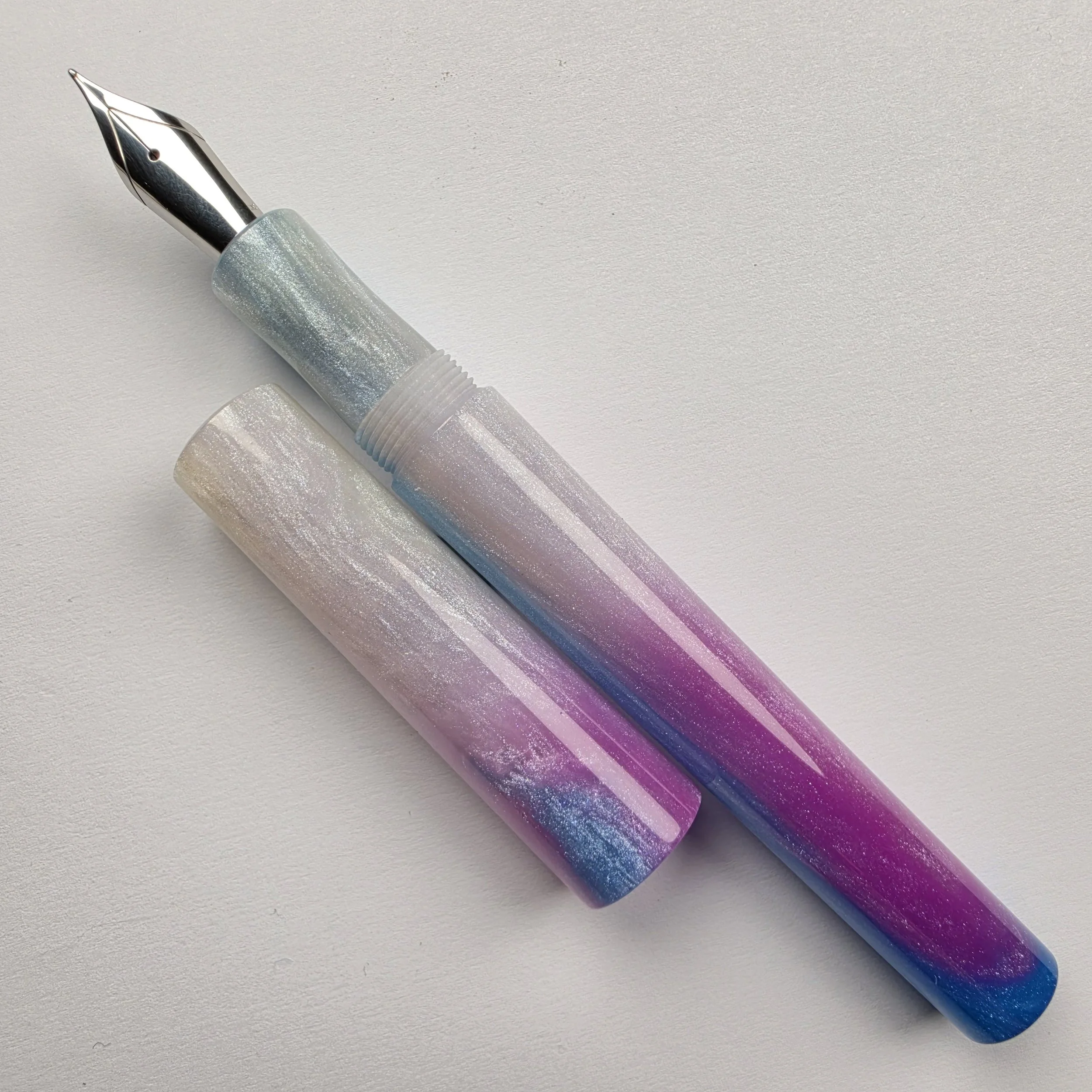 Just Turnings - Pearl White & Blue (UV)