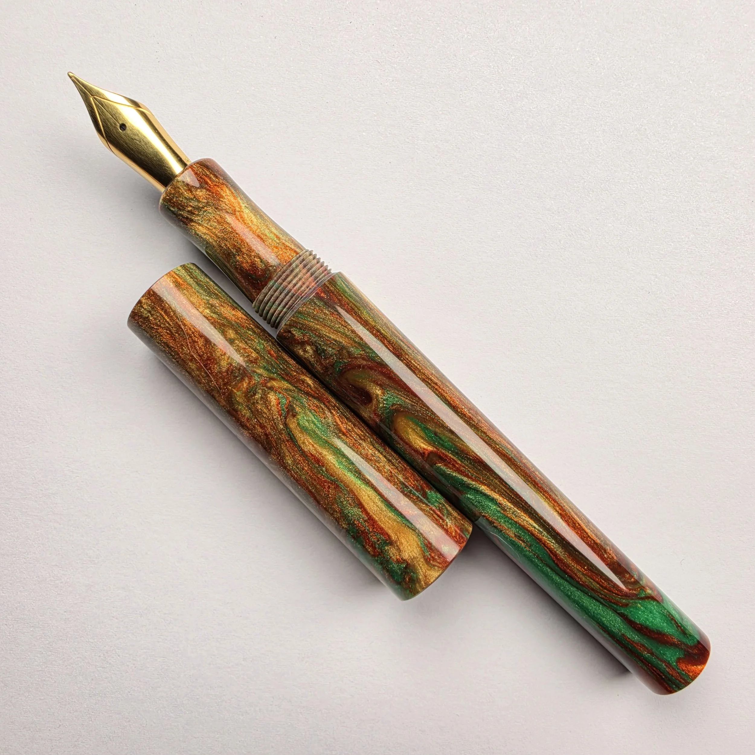 Just Turnings - Green Copper Gold