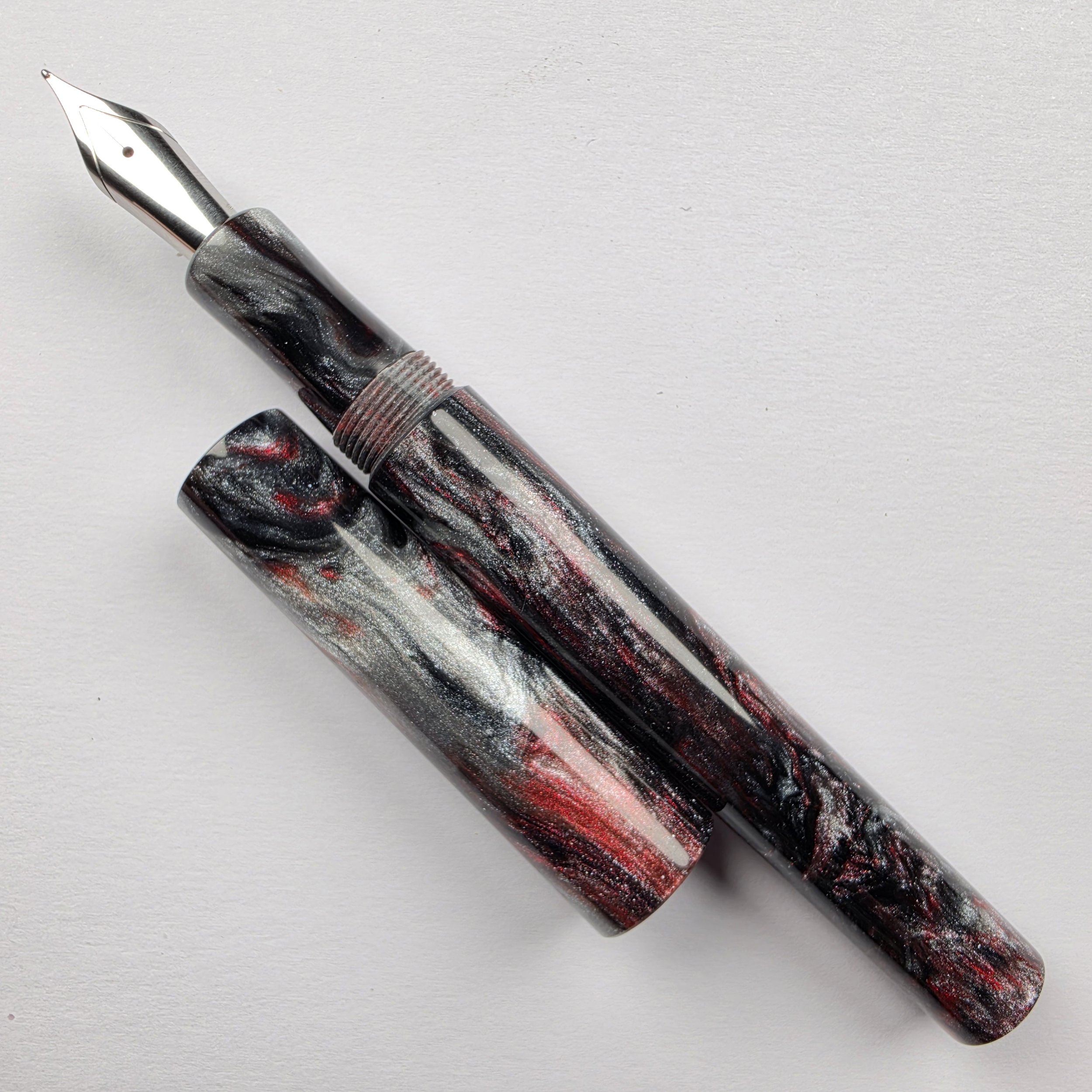 Just Turnings - Black Silver and Red