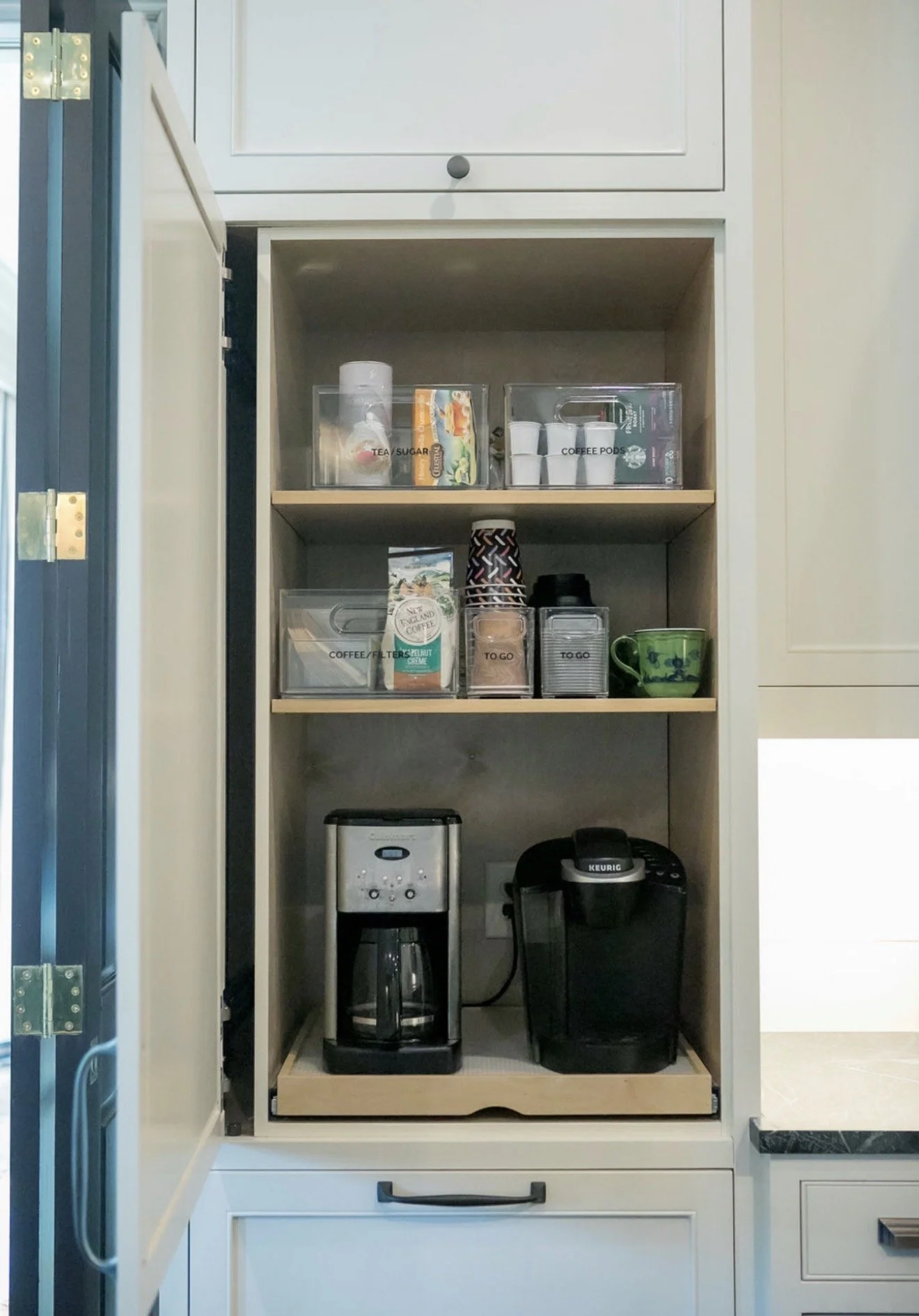 kitchen coffee bar organization