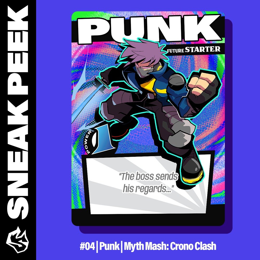 Here's a closer look at a few of the new cards coming in Myth Mash: Crono Clash! Again, nothing here is final (see &quot;Placeholder text.&quot; 😂), but it's looking so cool that I just couldn't help sharing it!

Artwork by @kosena_master 🔥🔥🔥

St