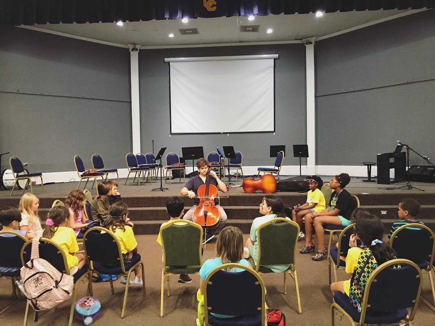 What a treat to have cellist Jake Fowler perform for us today! #cello #musiceducation #stringcamp #musiccamp #summercamp #neworleans
