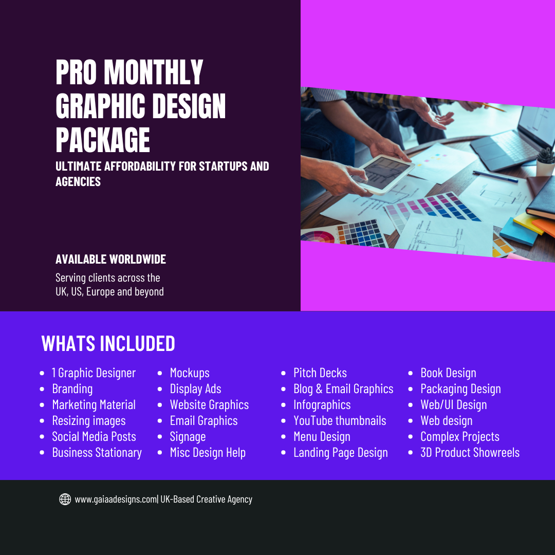 Pro Monthly Graphic Design Subscription for Businesses