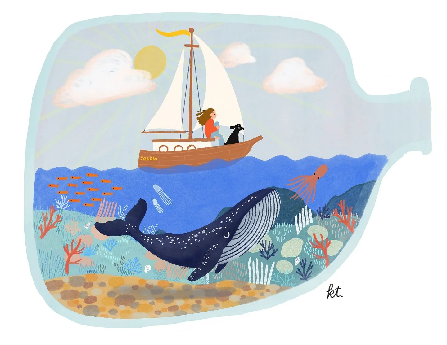POV: Sailing away towards your dreams on a tranquil yet vibrant sea 😌

This piece was a graduation gift for my sister who enjoys sailing and the metaphor also felt appropriate for the occasion. A world of possibilities lies ahead of her and I love t