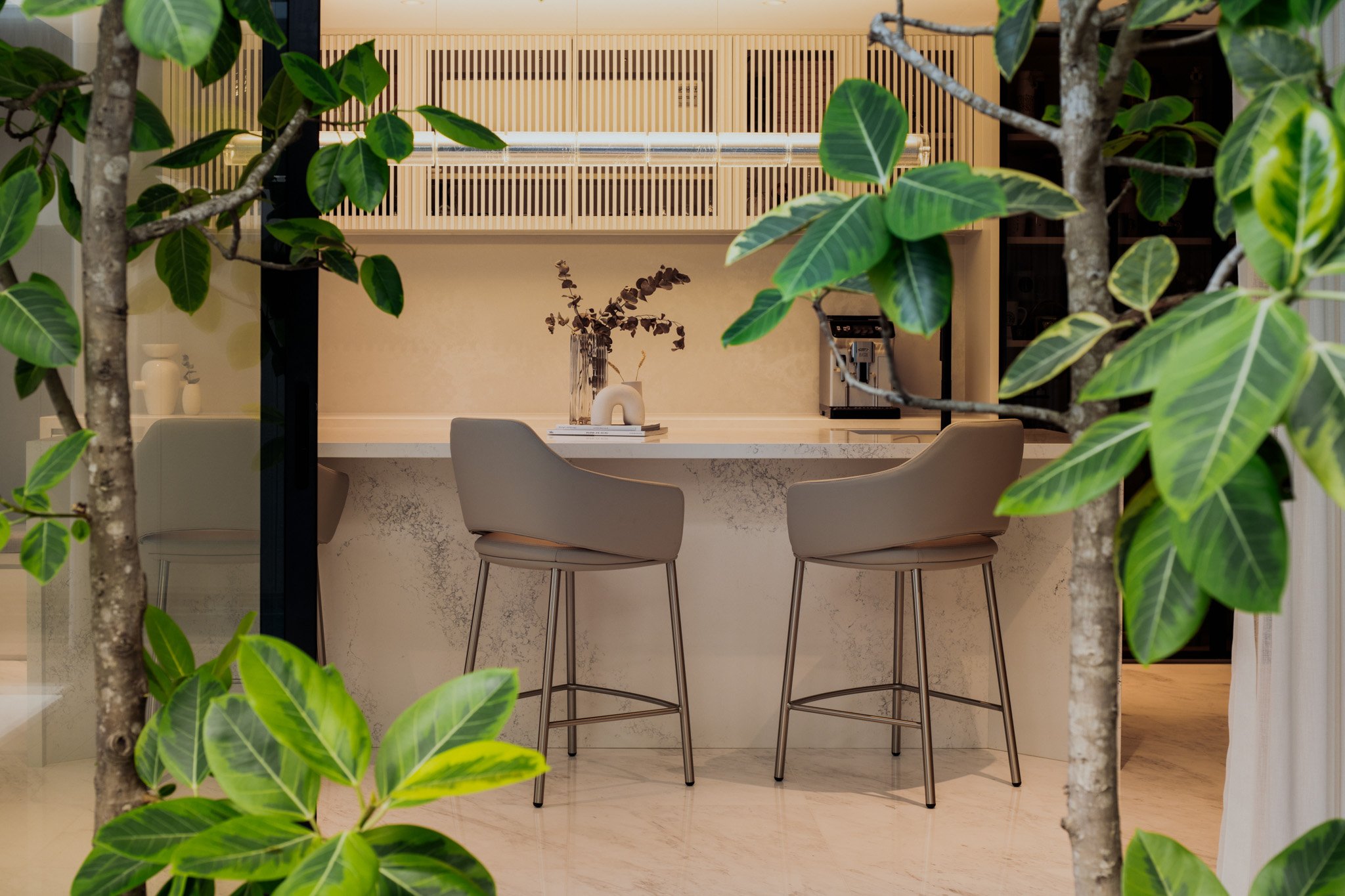 Dry kitchen indoors and outdoors