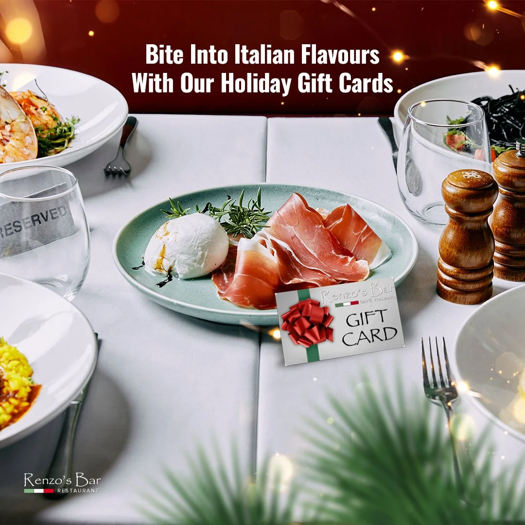 This year, skip the socks and chocolates. Give the gift of la dolce vita with a Renzo's Bar Gift Card.🍕🎁

Perfect for the foodie in your life! From delicious wood-fired pizzas to hand-crafted cocktails, we've got them covered. 

Purchase a gift car