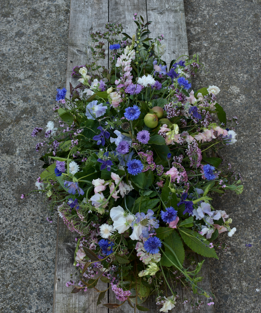 Natural sympathy funeral flowers, Neath