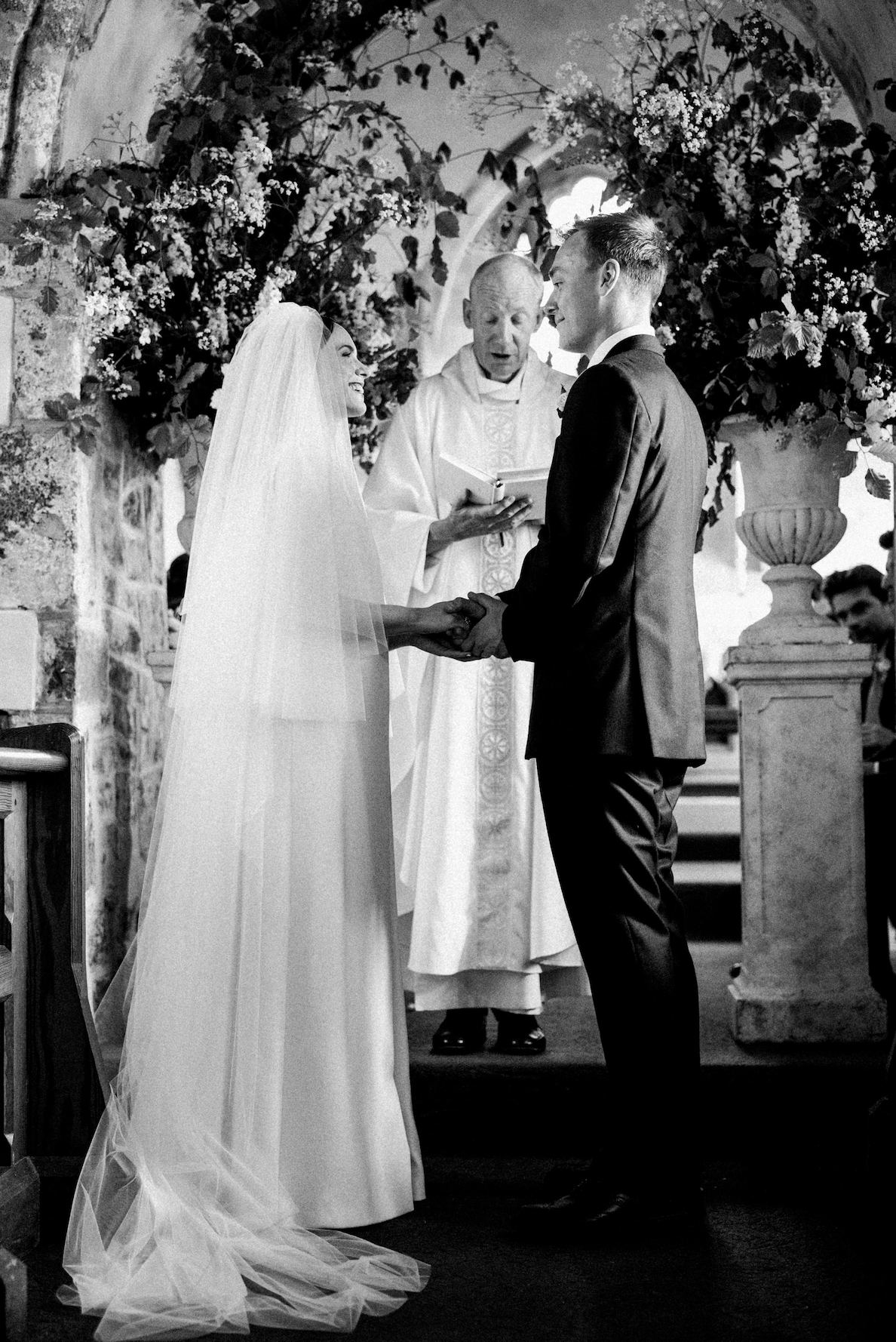 Wedding ceremony at Penrice estate church, Gower