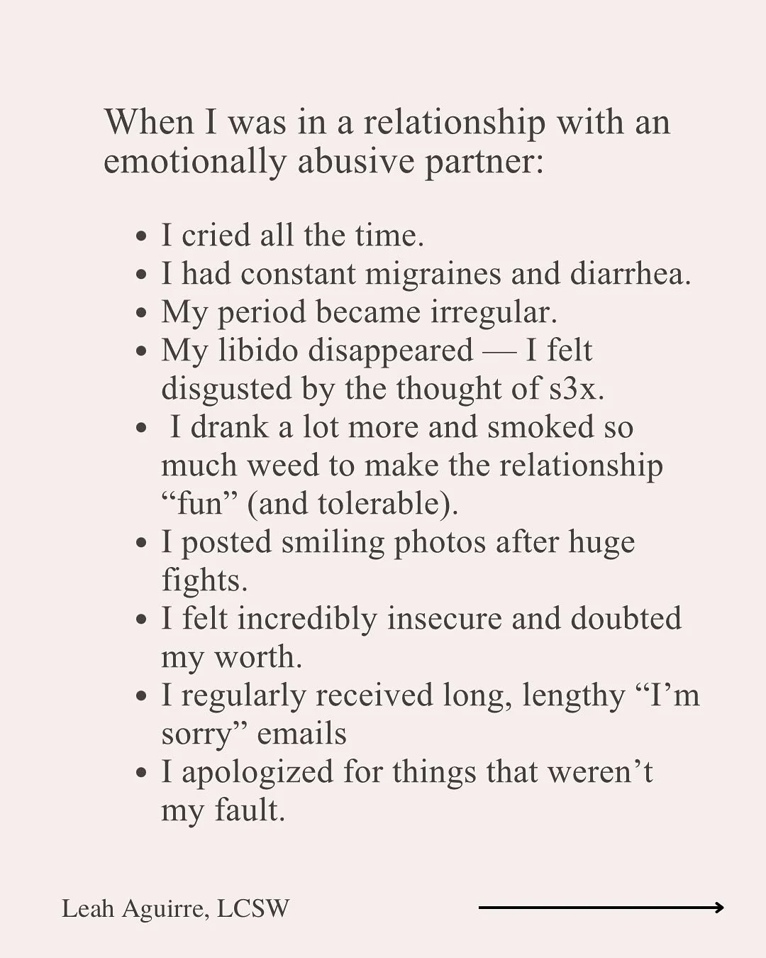 Emotional abuse doesn&rsquo;t always look like yelling or name-calling.

Sometimes, it&rsquo;s the slow unraveling of your body and spirit.

It&rsquo;s crying every day.
It&rsquo;s the migraines, the stomach issues, the anxiety.
It&rsquo;s losing you